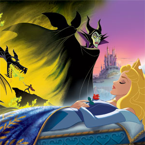 Disney Villains Sleeping Beauty and Maleficent Art Xbox 360 (Includes HDD) Skin